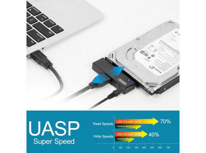 Adapter USB3.0 - SATA III HDD/SSD 2,5/3,5; Y-1039