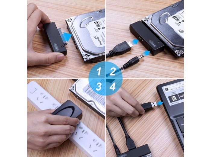 Adapter USB3.0 - SATA III HDD/SSD 2,5/3,5; Y-1039