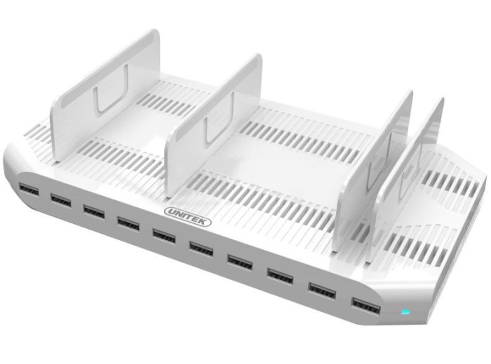 Stacja ładująca 10xUSB 2,4A, 96W; Y-2172