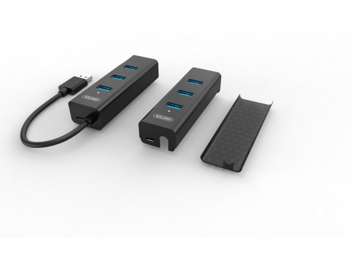 Hub 4x USB 3.0; BC1,2; CZARNY