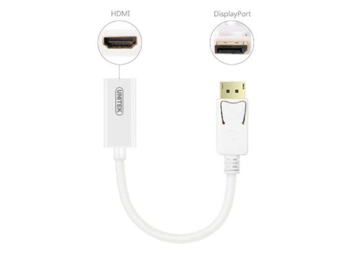 Adapter DisplayPort - HDMI 4K; Y-6332 BIAŁY