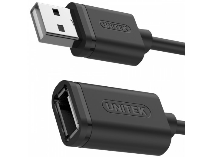 Kabel przedłużacz USB 2.0 AM-AF, 1m, Y-C428GBK