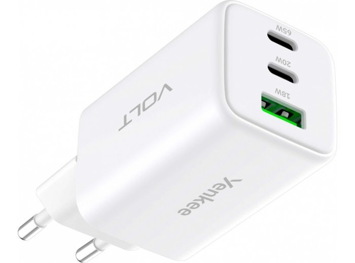 Ładowarka sieciowa 3xUSB 65W 3,24A Power Delivery 3.0 QC4.0