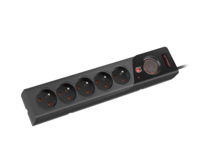 Listwa zasilająca Z5 3m 5x230V 10A Z5/30/CZ czarna