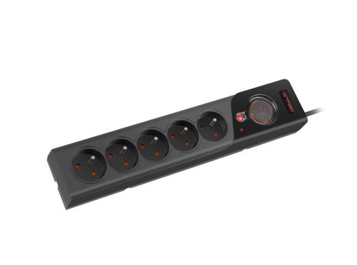Listwa zasilająca Z5 5m 5x230V 10A Z5/50/CZ czarna