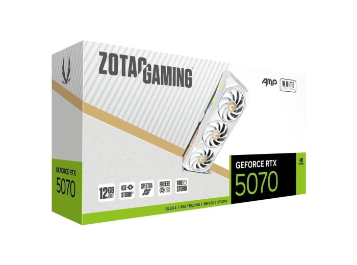 Karta graficzna GeForce RTX 5070 AMP 12GB GDDR7 192bit 3DP/HDMI biała