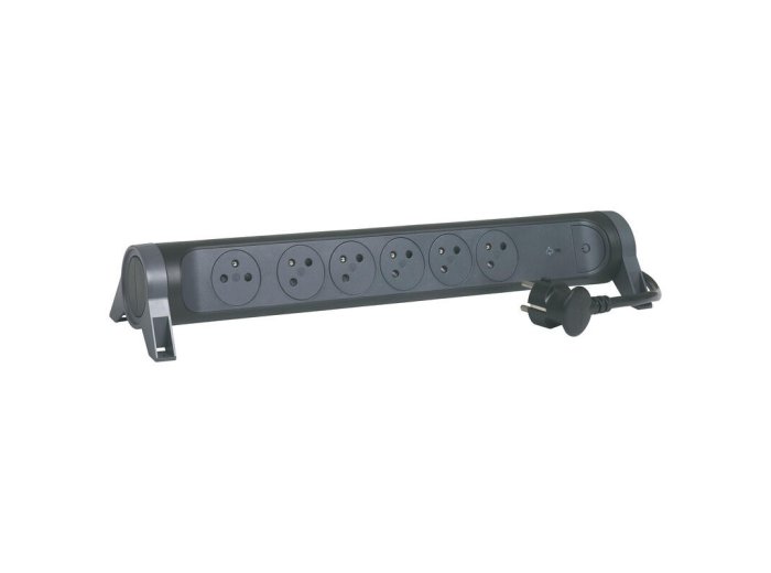 Przedłużacz 6x2PZ 1,5m czarny