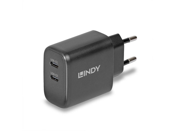 Lindy 73438 ładowarka do urządzeń przenośnych Uniwersalne Czarny Prąd przemienny Szybkie ładowanie Wewnętrzna