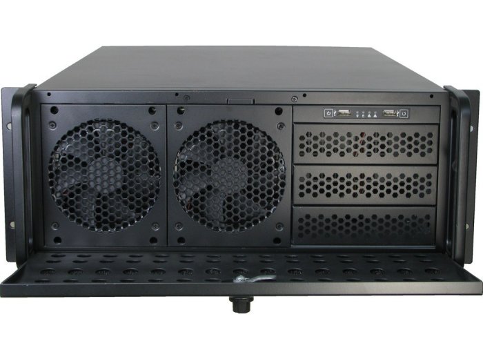 Inter-Tech IPC 4U-4129L Stojak Metaliczny, Srebrny