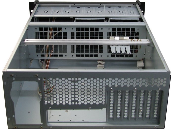 Inter-Tech IPC 4U-4129L Stojak Metaliczny, Srebrny