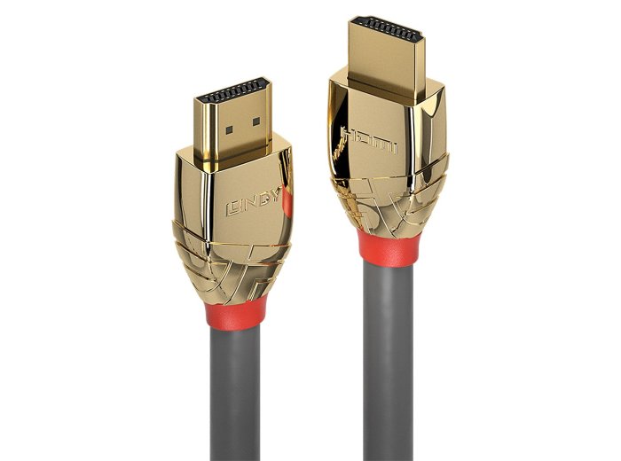 Lindy 37864 kabel HDMI 5 m HDMI Typu A (Standard) Złoto, Szary