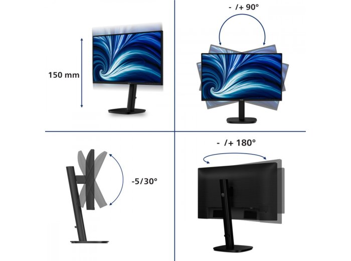 Monitor 24B2N3200A IPS 23.8 cala 120Hz HDMI DP Pivot Głośniki