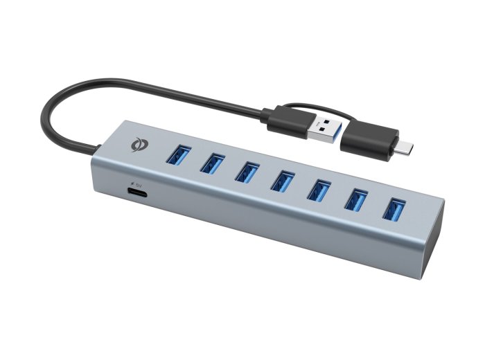 Conceptronic HUBBIES21G huby i koncentratory USB 3.2 Gen 1 (3.1 Gen 1) Type-A 5000 Mbit/s Szary