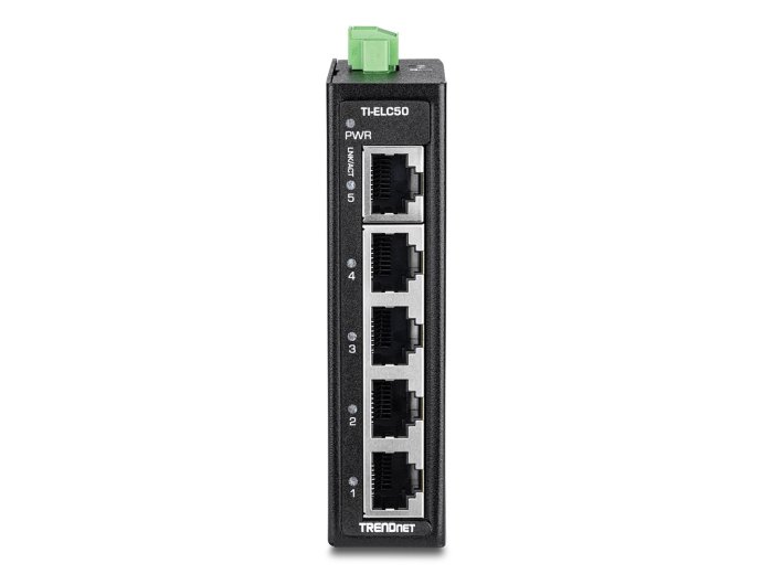 Trendnet TI-ELC50 przełącznik sieciowy Nie zarządzany Fast Ethernet (10/100) Czarny