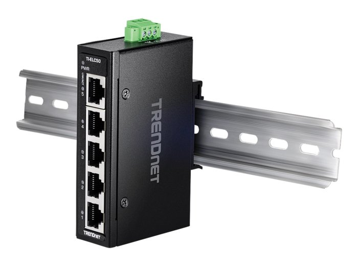 Trendnet TI-ELC50 przełącznik sieciowy Nie zarządzany Fast Ethernet (10/100) Czarny