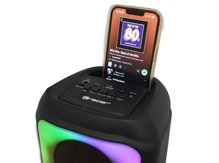 Tracer Powervox P2 TWS BT Przenośny głośnik stereo Czarny 40 W