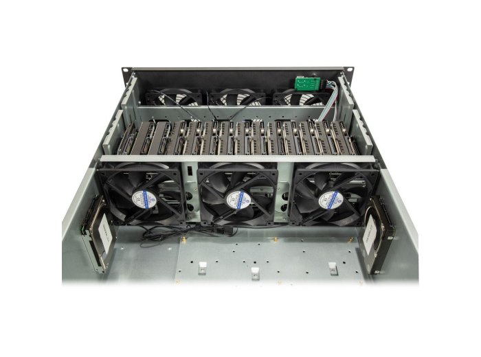Inter-Tech 4F28 Rack Czarny, Srebrny