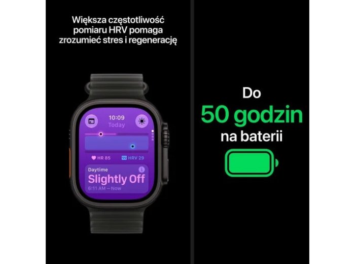 Smartwatch Watch Ultra 4 GPS + Cellular, koperta 49mm z tytanu w kolorze czarnym, opaska Trail w kolorze burgunda - rozmiar M/L
