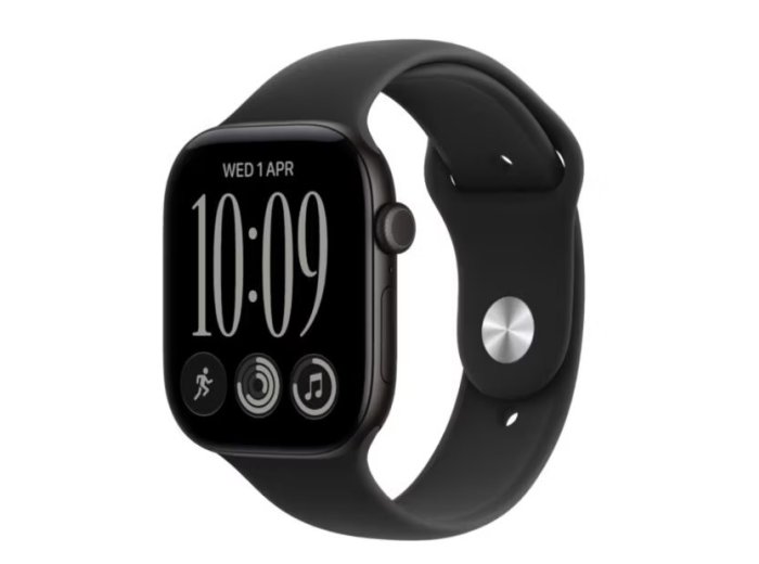 Watch seria 12 GPS+Cellular, koperta 42 mm z aluminium w kolorze czarnym, pasek sportowy w kolorze czarnym - rozmiar S/M
