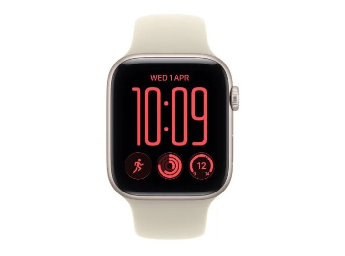 Smartwatch Watch SE 3 GPS, koperta 40mm z aluminium w kolorze księżycowej poświaty, pasek sportowy w kolorze piaskowym - rozmiar M/L