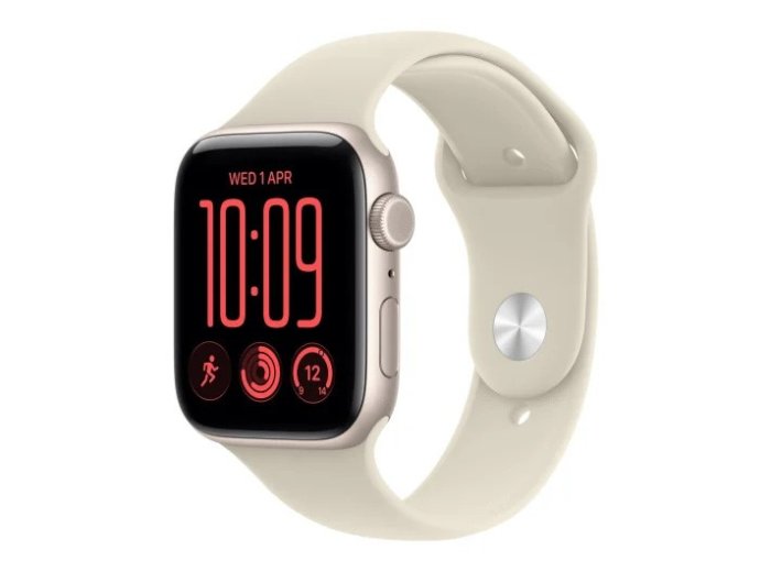 Smartwatch Watch SE 3 GPS + Cellular, koperta 40mm z aluminium w kolorze księżycowej poświaty, pasek sportowy w kolorze piaskowym - rozmiar S/M