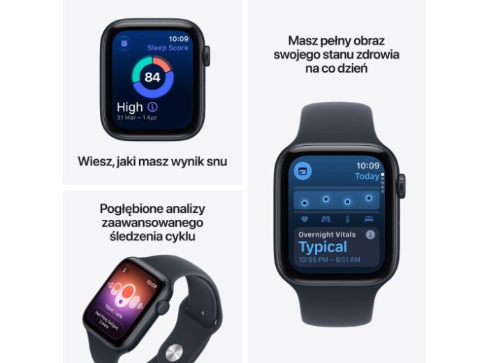 Smartwatch Watch SE 3 GPS + Cellular, koperta 40mm z aluminium w kolorze księżycowej poświaty, pasek sportowy w kolorze piaskowym - rozmiar S/M