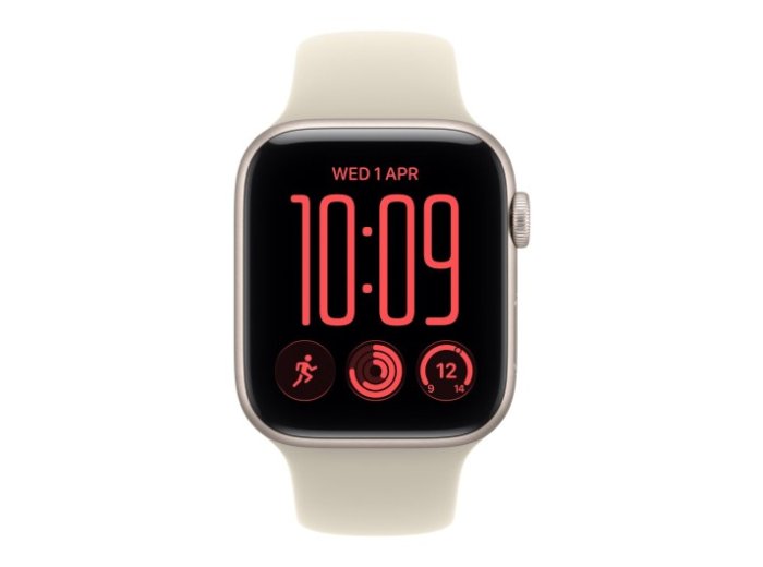 Smartwatch Watch SE 3 GPS + Cellular, koperta 40mm z aluminium w kolorze księżycowej poświaty, pasek sportowy w kolorze piaskowym - rozmiar M/L