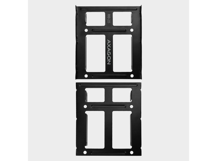 RHD-225 Ramka metalowa do montażu 2 x 2.5" w pozycji 3.5" Czarna