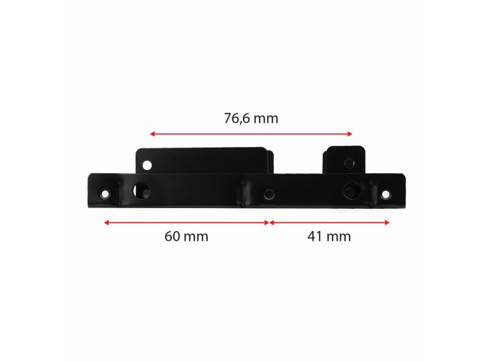 RHD-225 Ramka metalowa do montażu 2 x 2.5" w pozycji 3.5" Czarna