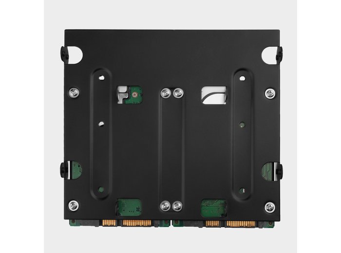 RHD-435 Ramka metalowa do montażu 4x 2.5" HDD (2x 2.5" HDD/SSD & 1x 3.5" HDD) w pozycji 5.25" Czarna