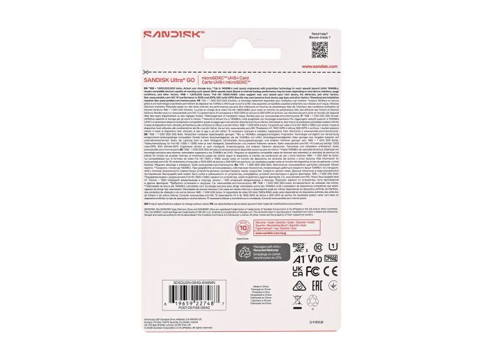 Sandisk Ultra Go microSD UHS-I 64GB MicroSD 140MB/s(R)