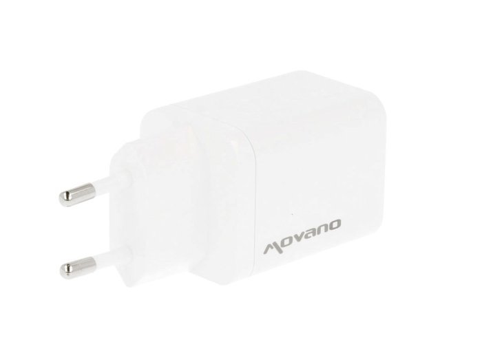 Ładowarka GaN 45W USB-C PD + USB-A (biała)