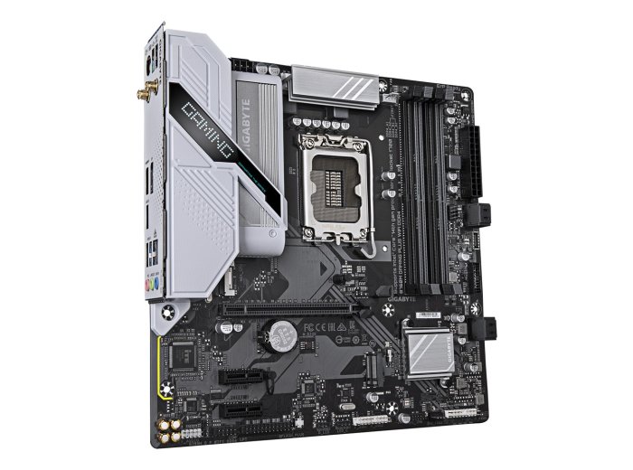 Płyta główna Gigabyte B760M GAMING PLUS WIFI DDR4 (wersja 1.0) | Rodzina procesorów Intel | Gniazdo procesora LGA1700 | Pamięć DDR4 | Obsługiwane interfejsy dysków twardych SATA, M.2 | Ilość złączy SATA: 4