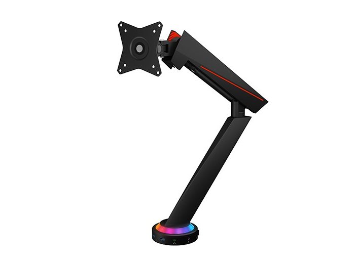 Uchwyt na monitor IB-MSG303BL-T do 32 cali z USB HUB iRGB i podświetleniem