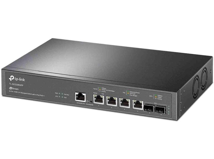 TP-Link Omada SX3206HPP łącza sieciowe Zarządzany L2+ 10G Ethernet (100/1000/10000) Obsługa PoE Czarny