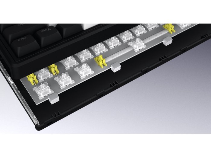 HATOR Skyfall 65 MAG ULTIMA 8K wireless klawiatura Gaming USB + RF Wireless + Bluetooth QWERTY US English Czarny, Biały