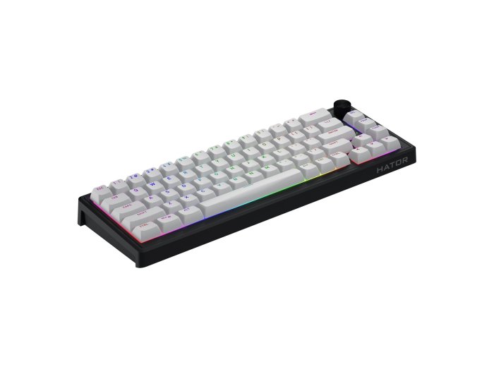 HATOR Skyfall 65 MAG ULTRA 8K klawiatura Gaming USB QWERTY US English Czarny, Biały