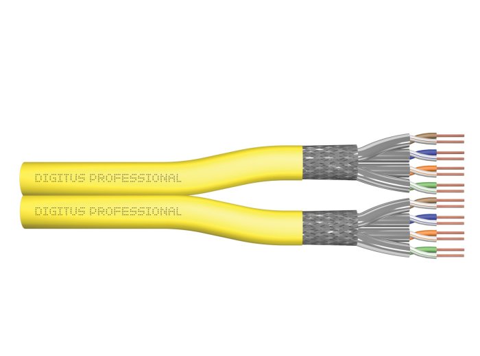 Digitus DK-1745-A-VH-D-5 kabel sieciowy Żółty 500 m Cat7a S/FTP (S-STP)