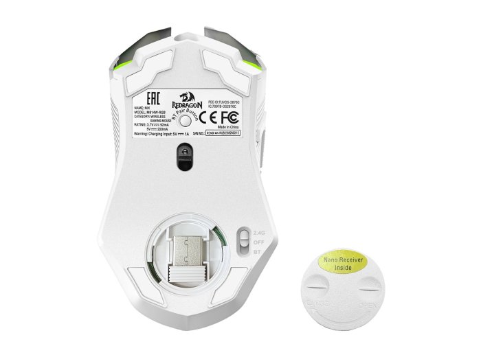 REDRAGON M914W-RGB NIX myszka RF Wireless + Bluetooth + USB Type-C