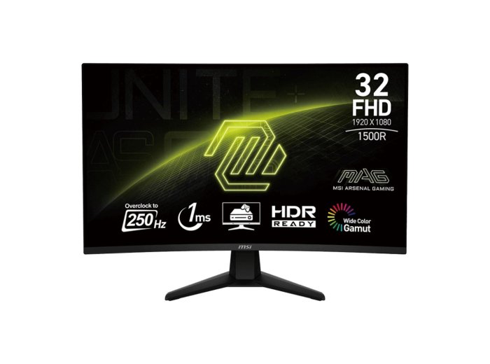 MSI MAG 32C6X monitor komputerowy 80 cm (31.5") 1920 x 1080 px Full HD Czarny