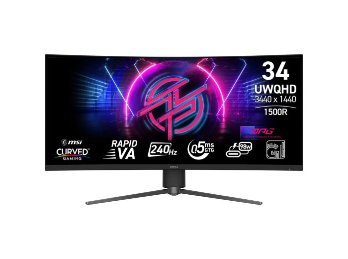 MSI MPG 346CQRF X24 monitor komputerowy 86,4 cm (34") 3440 x 1440 px UltraWide Quad HD Czarny