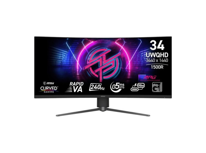 MSI MPG 346CQRF X24 monitor komputerowy 86,4 cm (34") 3440 x 1440 px UltraWide Quad HD Czarny