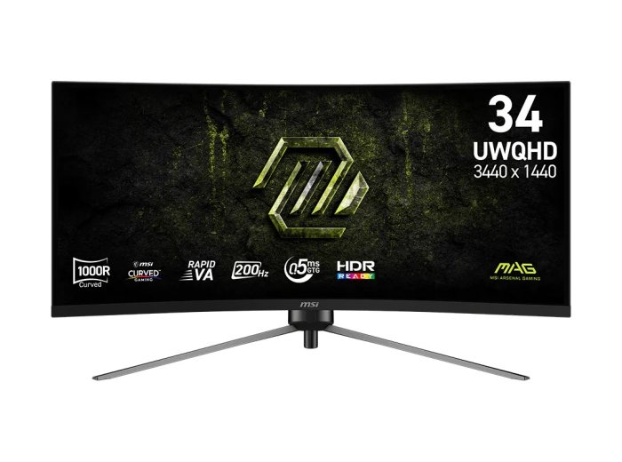 MSI MAG 345CQRF E20 monitor komputerowy 86,4 cm (34") 3440 x 1440 px UltraWide Dual Quad HD Czarny