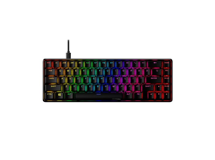 HyperX Alloy Origins 65 czarny / Klawiatura gamingowa / mechaniczna / HyperX czerwony / US / RGB / USB-C