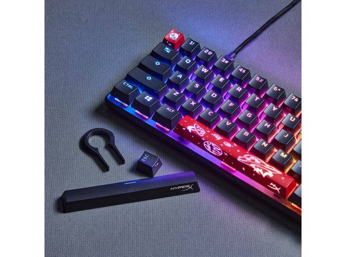 HyperX Alloy Origins 65 czarny / Klawiatura gamingowa / mechaniczna / HyperX czerwony / US / RGB / USB-C