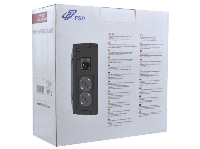 FSP Nano 800 zasilacz UPS Czuwanie (Offline) 0,8 kVA 480 W 2 x gniazdo sieciowe