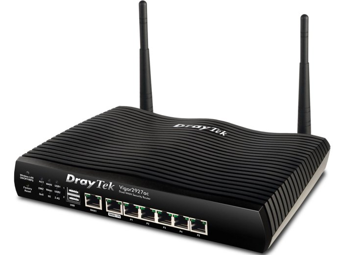 DrayTek Vigor2927ac router bezprzewodowy Gigabit Ethernet Dual-band (2.4 GHz/5 GHz) 4G Czarny