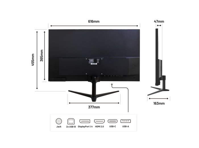 Monitor JAPANNEXT 68,5 cm JN-IPS27WQHDR-C65W 16:9 HDMI/DP WQHD
