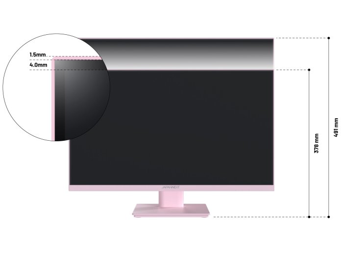 Monitor JAPANNEXT 60,5cm JN-I238FHD120F-HSP-PK 16:9 HDMI różowy FHD