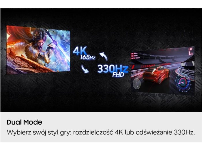 Monitor 32 cale Odyssey G73SH OLED 3840x2160 UHD 16:9 2xHDMI 1xDP 0,03ms 330/165Hz płaski 3Yd2d (LS32HG732SUXEN)